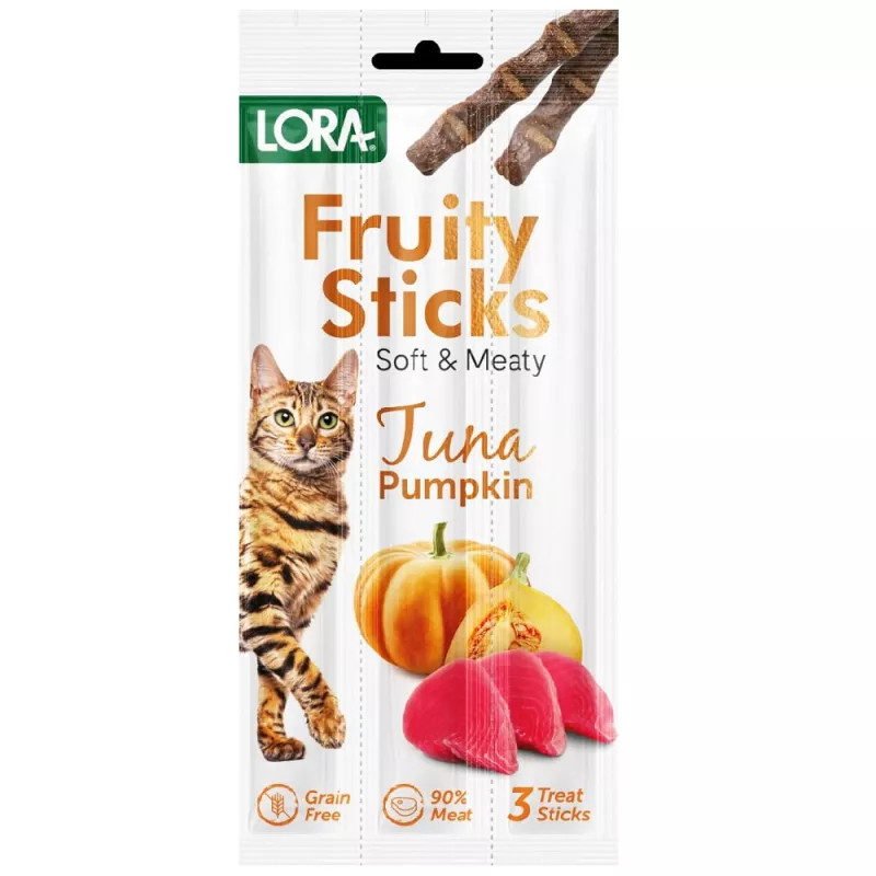 Lora Tuna Pumpkin 3x5 г | Ласощі для котів Палички із тунцем та гарбузом