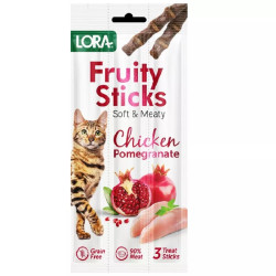 Lora Chicken Pomegranate 3x5 г | Ласощі для котів Палички із куркою та гранатом