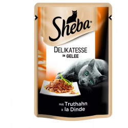 Sheba з Індичкою в желе 85 г Консервований Корм Для Котів Delikatesse In Gelee