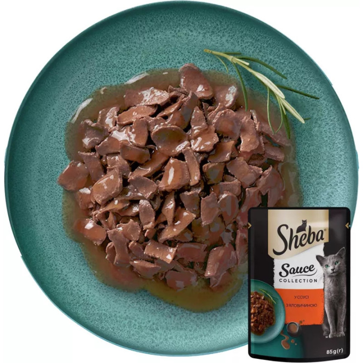 Sheba Яловичина в соусі 85 г | Консервований корм для котів Шеба