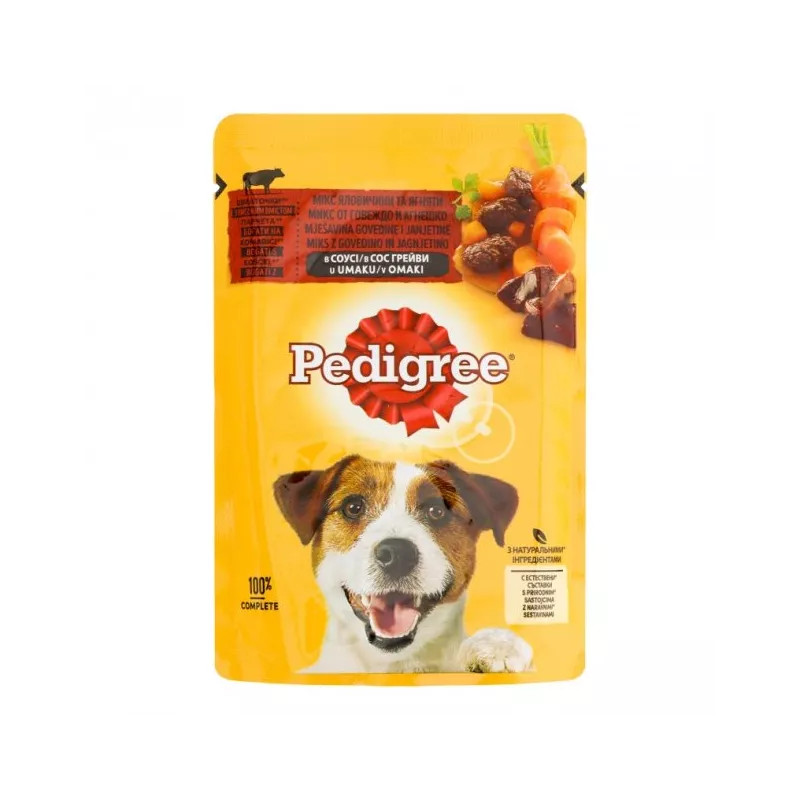 Pedigree Паучі для собак Яловичина, ягня в соусі 100 г