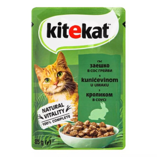 Kitekat Корм для дорослих кішок з кроликом у соусі 85 г