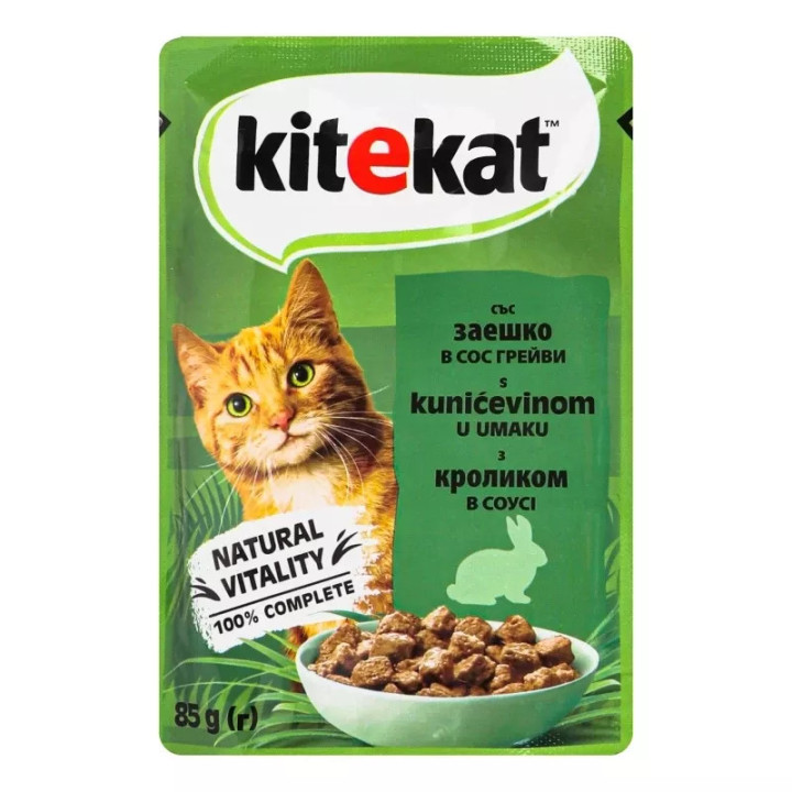 Kitekat Корм для дорослих кішок з кроликом у соусі 85 г
