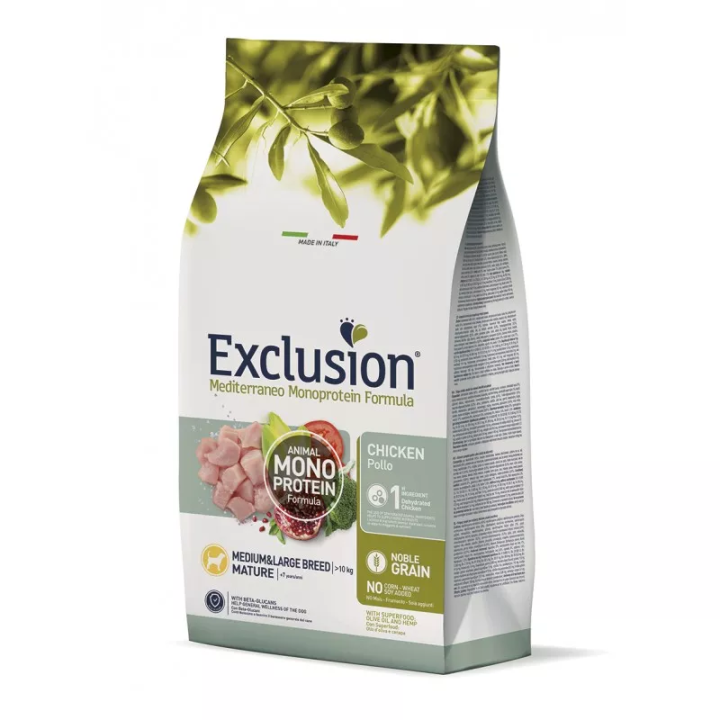 Exclusion Mature Chicken Medium&Large Breed 12 кг | Корм для собак старших 7 років середніх та великих порід з куркою