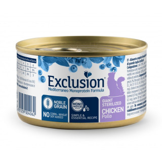Exclusion Sterilized Giant Cat Chicken 0.085 кг | Вологий корм для стерилізованих котів великих порід з куркою
