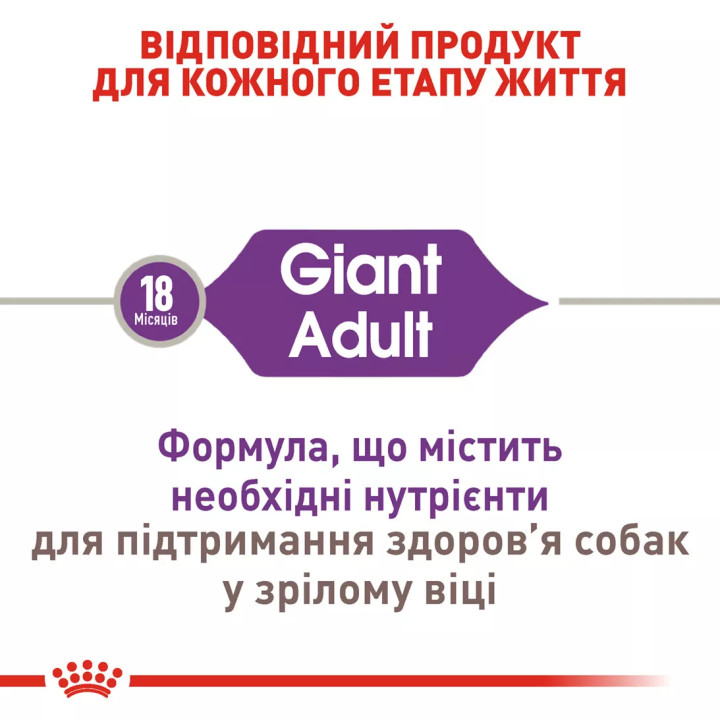 12+3 кг Royal Canin Giant Adult 15 кг | Сухий корм для собак гігантських порід