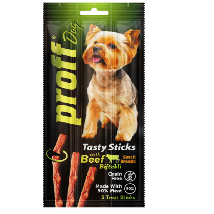 PROFF DOG Жувальні ласощі (стіки) з ягням для собак порід mini, 3х5г