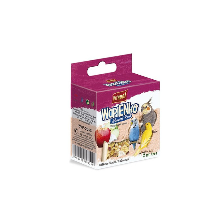 Крейда Vitapol для папуг Яблуко 35г | Мінеральний камінь