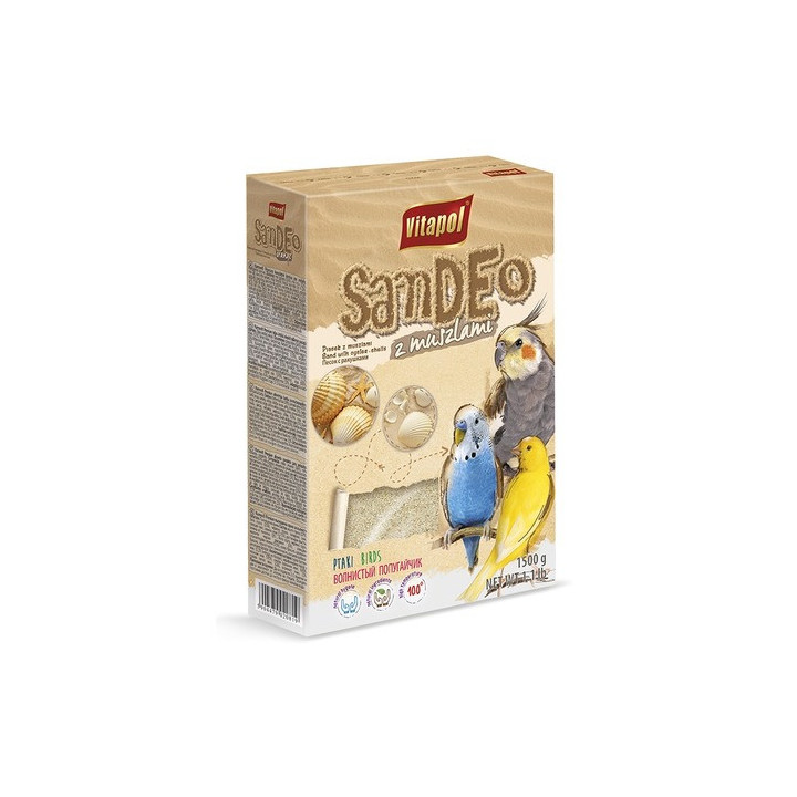Пісок Vitapol для птахів з мушлями 1.5 кг - Купити | zooopt.net