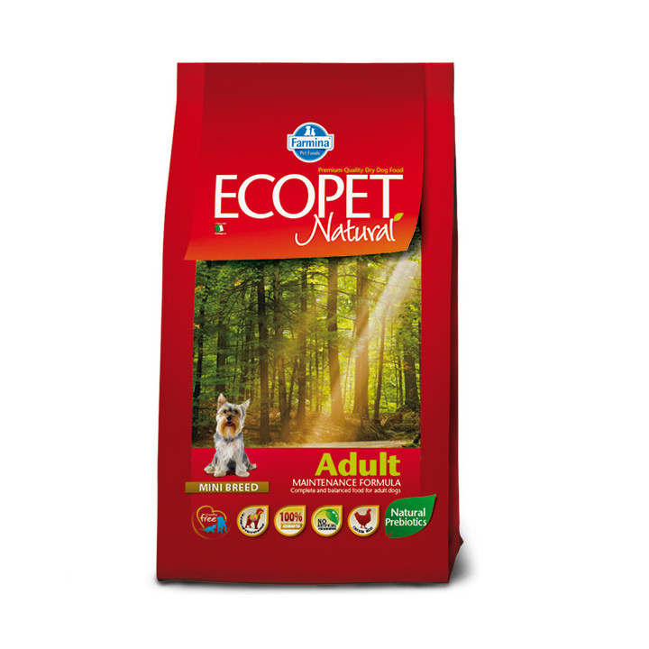 Сухий корм Farmina ECOPET NATURAL Adult MINI для дорослих собак дрібних порід, з куркою, 12 кг