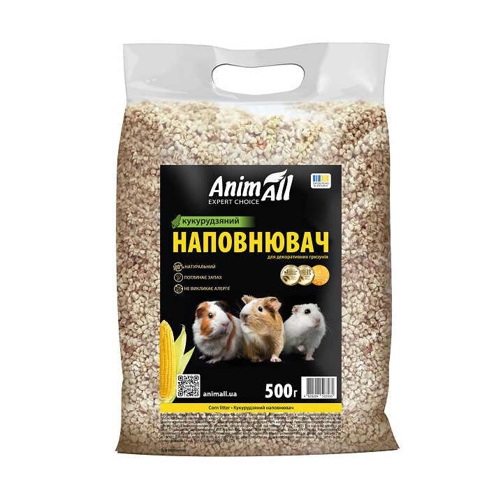 Кукурудзяна підстилка AnimAll для гризунів 500г купити