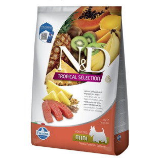 Сухий низькозерновий корм Farmina N&D TROPICAL SELECTION для дорослих собак дрібних порід з лососем і тропічними фруктами, 5 кг