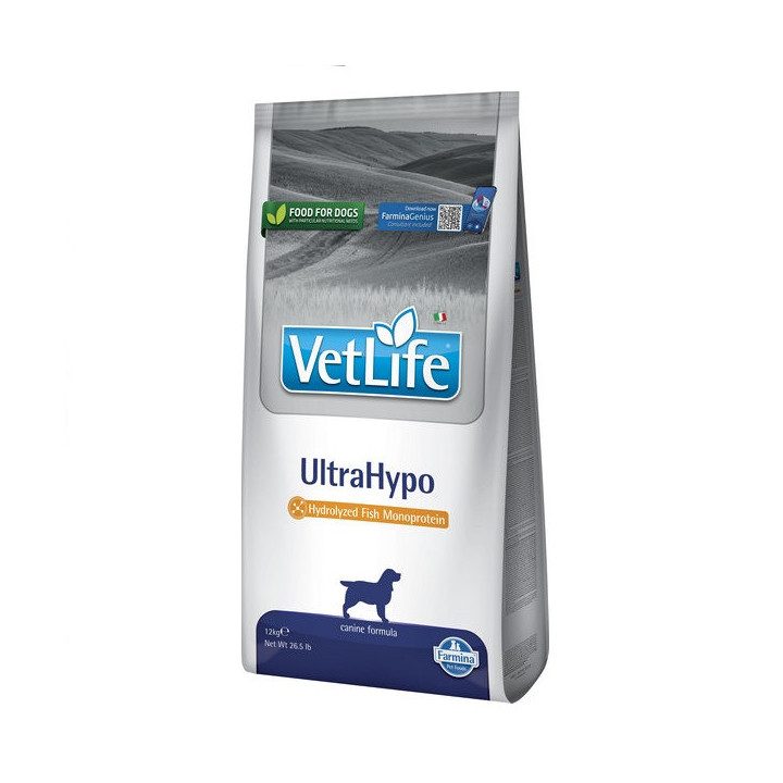 Сухий лікувальний корм для собак Farmina Vet Life ULTRAHYPO дієт. харчування, для зменшення непереносимості інгредієнтів та пожи