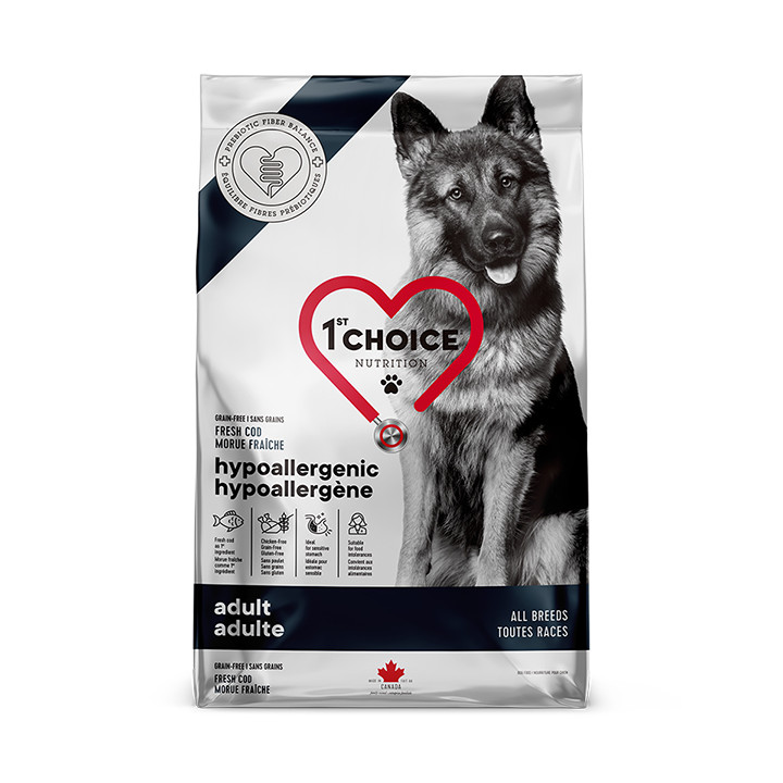 1st Choice Hypoallergenic з тріскою для собак 11 кг - велика упаковка