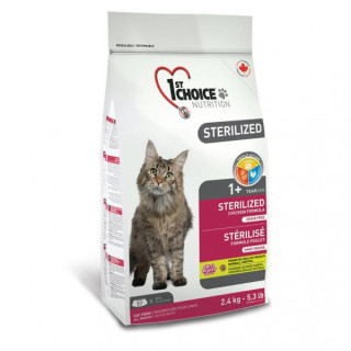 1st Choice Sterilized беззерновий корм для котів 2.4 кг | zooopt.net