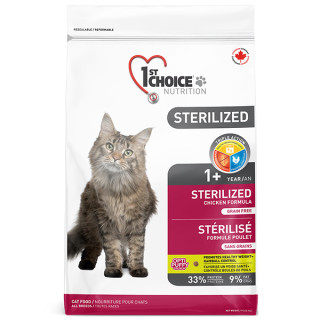 1st Choice Sterilized беззерновий корм для котів 10 кг | Велика пачка