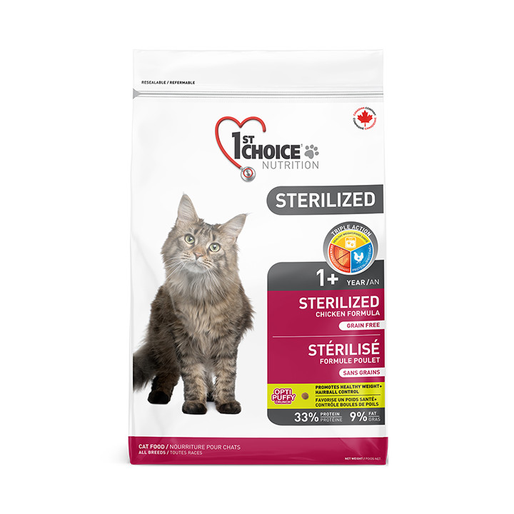 1st Choice Sterilized беззерновий корм для котів 10 кг | Велика пачка