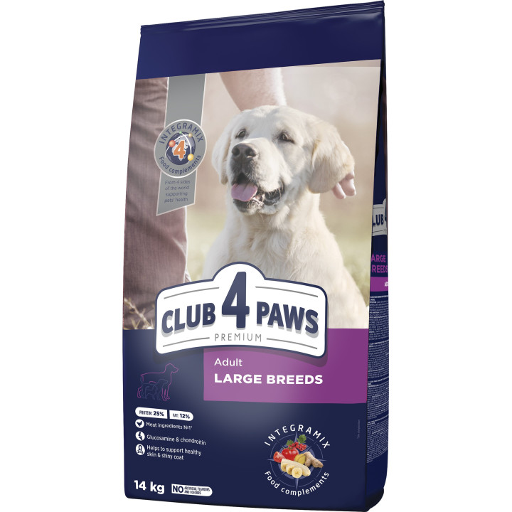 CLUB 4 PAWS Преміум Корм для собак великих порід 14 кг