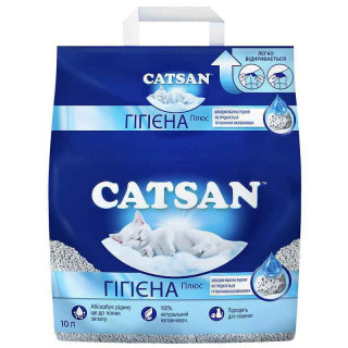 Catsan Hygiene Plus Мінеральний Вбираючий Наповнювач Для Котячого Туалету 10 Л