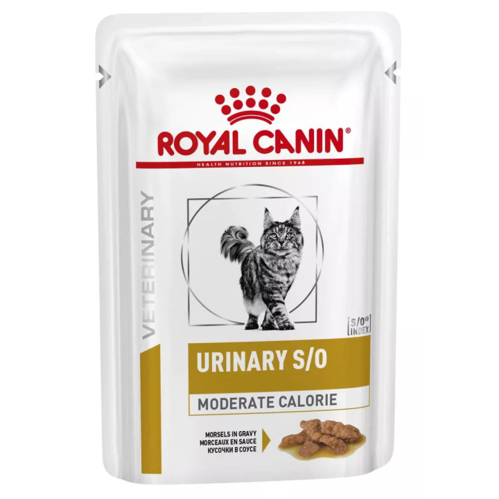 Замовити Urinary S/O Moderate Calorie Cat Pouches 0.085 кг Royal Canin | Знижка до 23% | Відправка з Києва по Україні