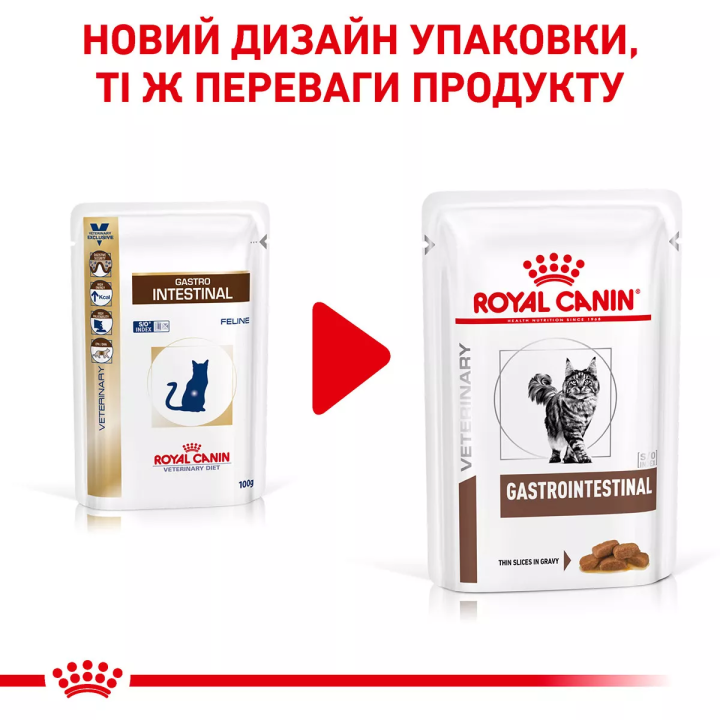 4+2 Royal Canin GastroIntestinal Cat Pouches 0.085 кг | Консервований Корм у паучах для ко