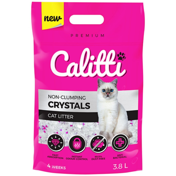 Calitti Crystals 3.8 л силікагелевий наповнювач для котячого туалету