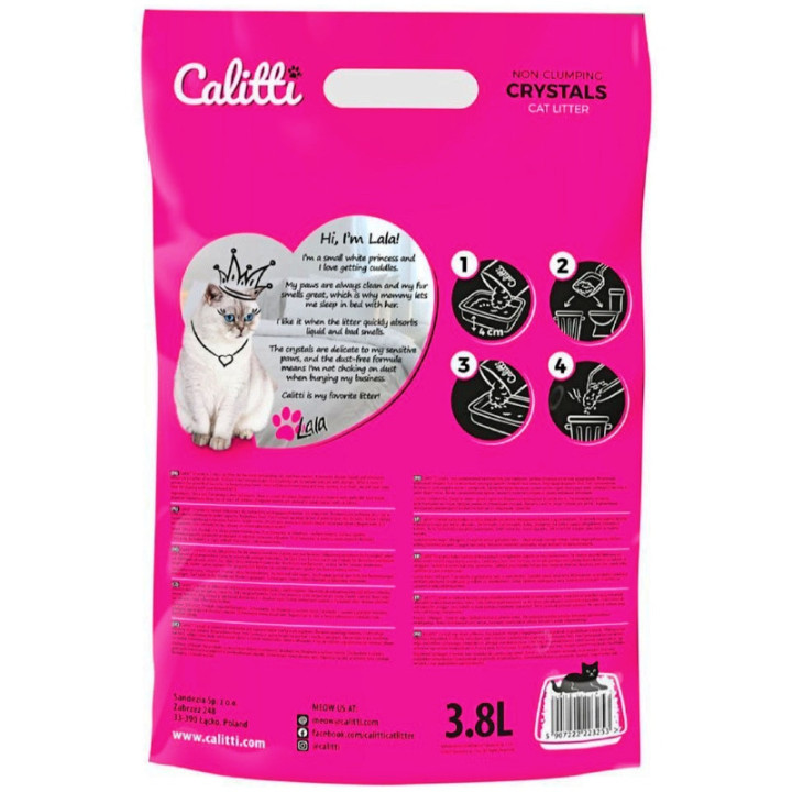 Calitti Crystals 3.8 л силікагелевий наповнювач для котячого туалету