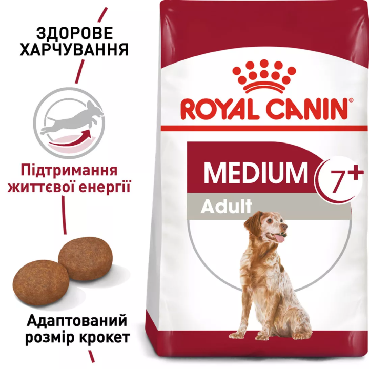 Замовити Medium Adult 7+ (4 кг) Royal Canin | Знижка до 23% | Відправка з Києва по Україні