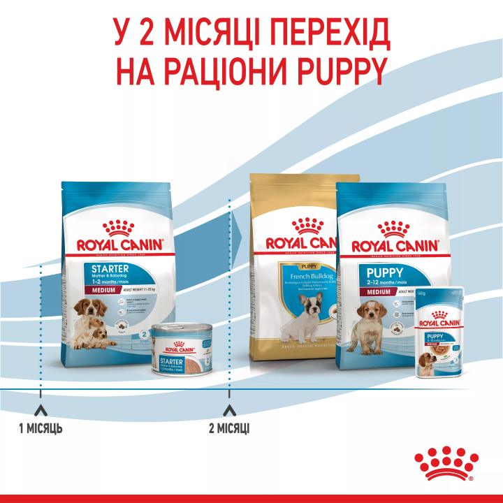 Замовити Medium Starter 1 кг Royal Canin | Знижка до 23% | Відправка з Києва по Україні