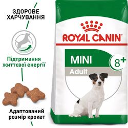 Замовити Mini Adult 8+ (0.8 кг) Royal Canin | Знижка до 23% | Відправка з Києва по Україні