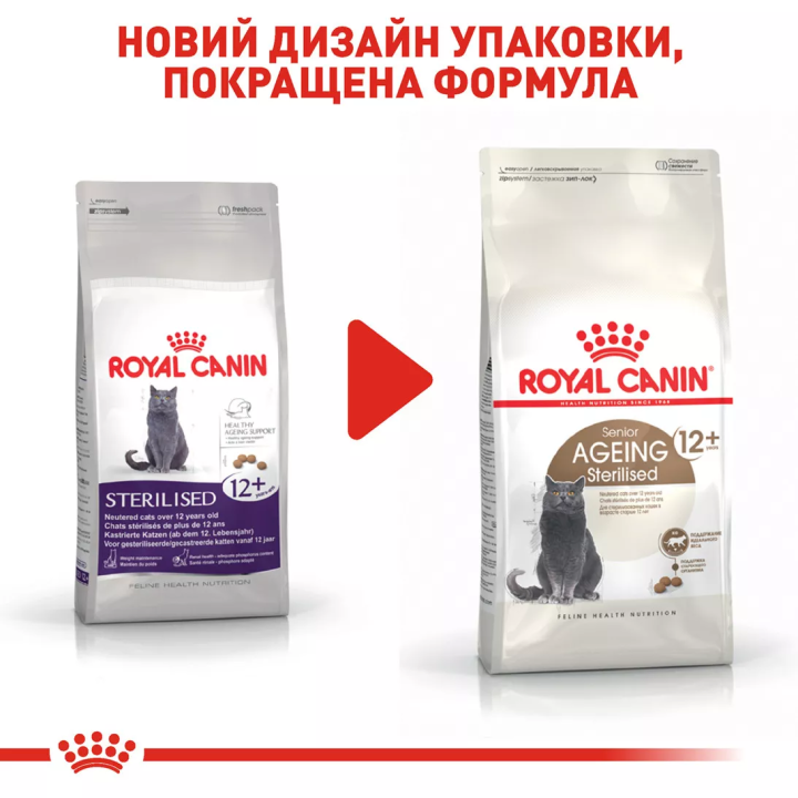 Замовити Ageing Sterilised 12+ (2 кг) Royal Canin | Знижка до 23% | Відправка з Києва по Україні
