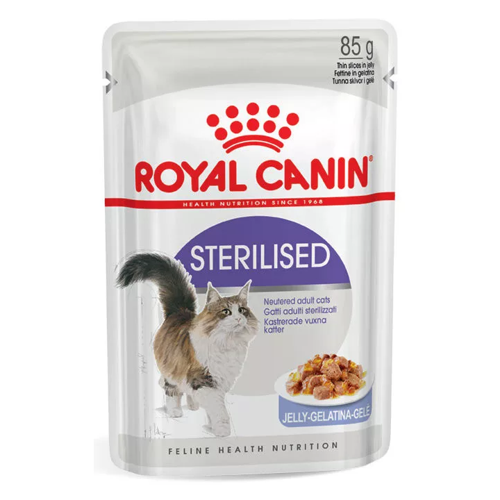 ROYAL CANIN STERILISED IN JELLY 0.085 кг - Вологий корм для стерилізованих котів | ZooOpt.net