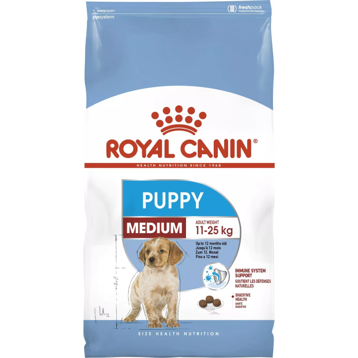Замовити Medium Puppy 12+3 (15 кг) Royal Canin | Знижка до 23% | Відправка з Києва по Україні