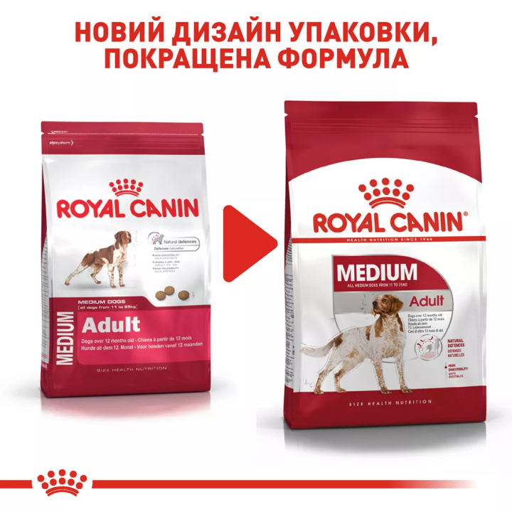 Замовити Medium Adult 15 кг Royal Canin | Знижка до 23% | Відправка з Києва по Україні