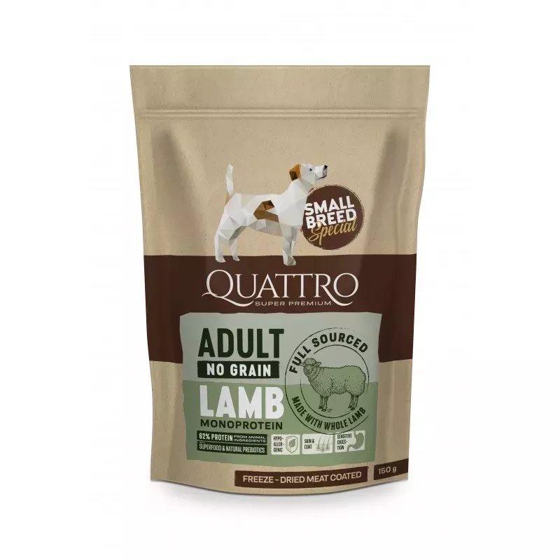 Adult Lamb Small Breed 150 г | Quattro | корм для дорослих собак дрібних порід з ягням