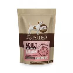 Adult Salmon Small Breed 150 г | Quattro | корм для дорослих собак дрібних порід з лососем та крилем