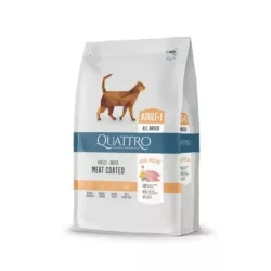 Cat Adult 7 кг | Quattro | корм для дорослих котів від 1 року з м'ясом птиці