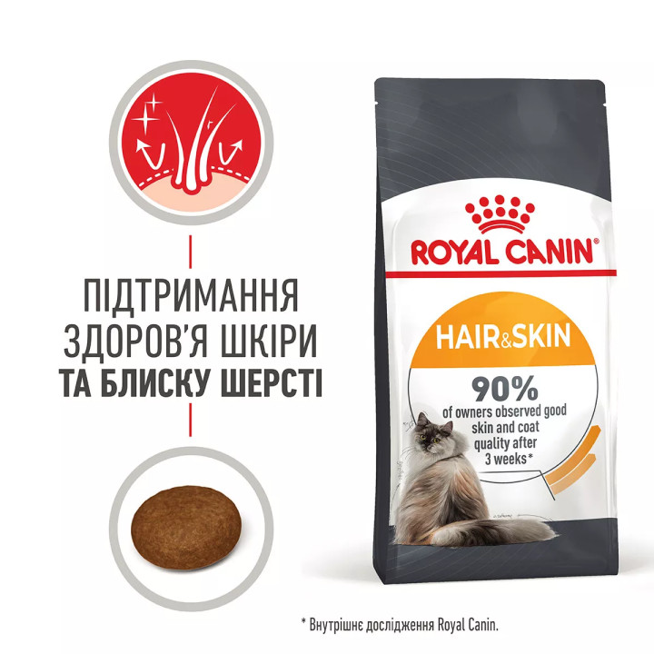 Акція - 0.4 кг Подарунок - Hair And Skin Care 2 кг Royal Canin | Знижка до 23% | Відправка з Києва по Україні