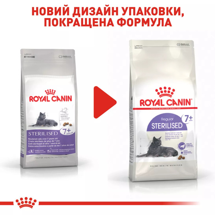 Акція - 0.3 кг Подарунок - Sterilised 7+ (1.5 кг) Royal Canin | Знижка до 23% | Відправка з Києва по Україні