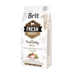 Корм Brit Fresh сухий для дорослих собак з низьким рівнем активності Лайт Фіт енд Слим з індичкою та горохом похилого віку 2.5кг