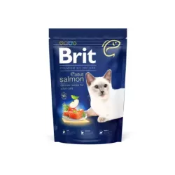 Brit Premium з лососем 1.5 кг | Сухий корм для дорослих котів Бріт Преміум