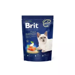 Brit Premium з лососем 0.8 кг | Сухий корм для дорослих котів Бріт Преміум