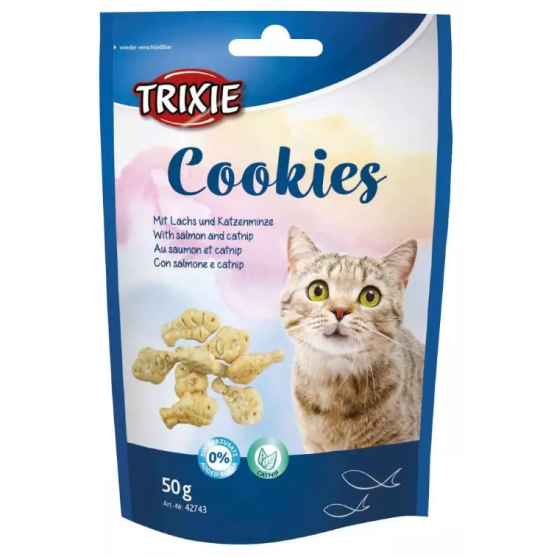 Ласощі Trixie для котів Тріксі Преміо "Cookies" з лососем та котячою м'ятою 50г арт.42743