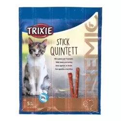 Ласощі Trixie для котів Тріксі Преміо "Quadro-Sticks" палички ягня/індичка 5г 5шт/упак