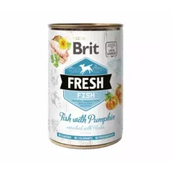 Корм Brit Fresh консервований для собак Бріт Фреш з рибою та гарбузом 400г