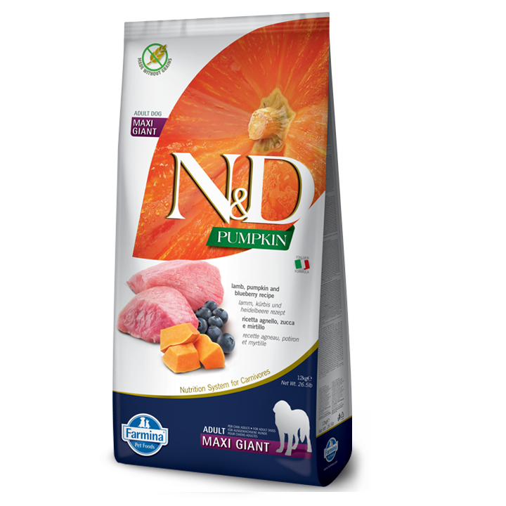 Farmina N&D Pumpkin Maxi Ягня/Чорниця 12 кг - беззерновий корм