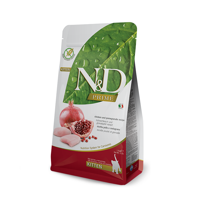 Farmina N&D Prime для кошенят Курка та Гранат 5кг | ZooOpt