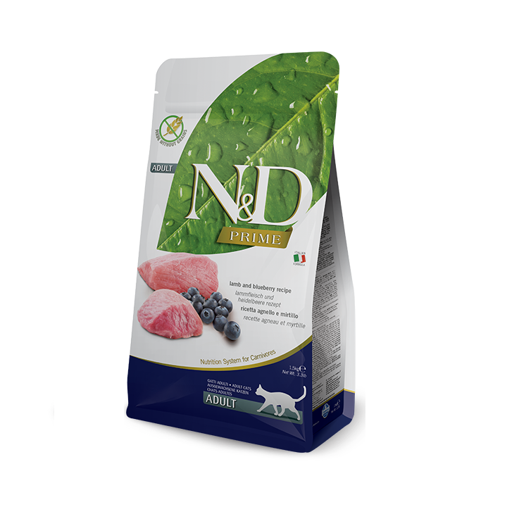 Farmina N&D Adult беззерновий Ягня/Чорниця для котів 10кг - ZooOpt