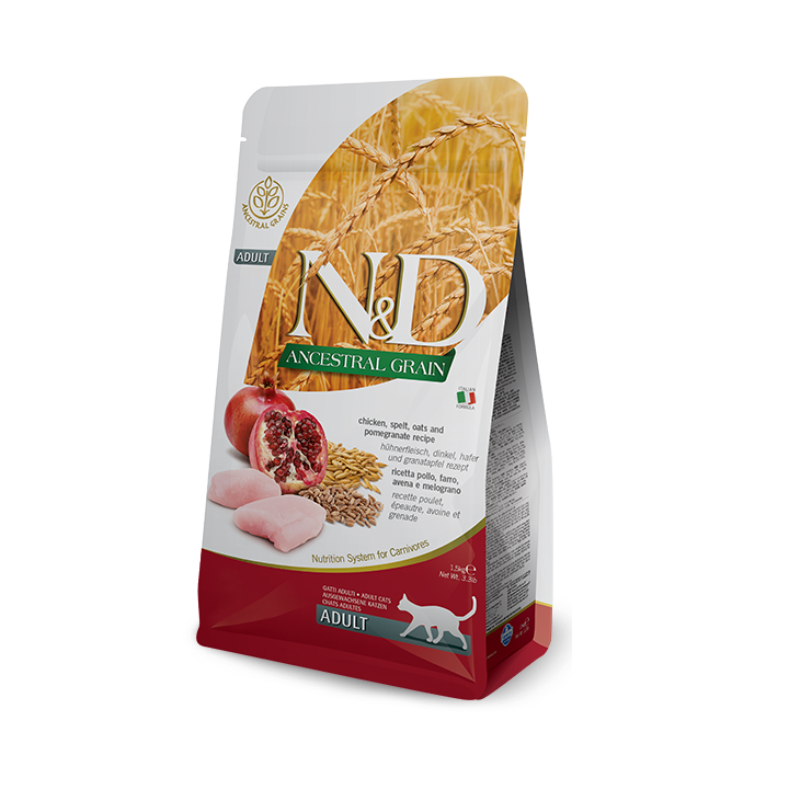 Farmina N&D Low-Grain Adult Курка/Гранат для котів 10кг - ZooOpt