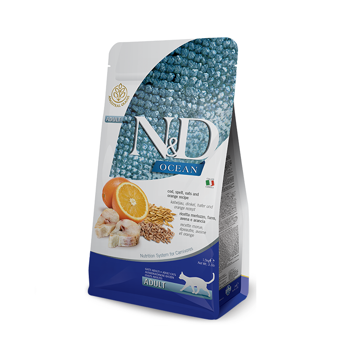 Farmina N&D Ocean для котів Тріска Апельсин 300 г